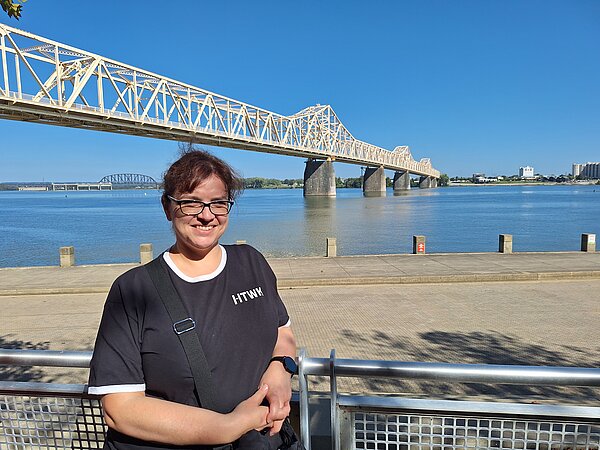 Kristin Törpel am Ohio-River (Foto: privat)