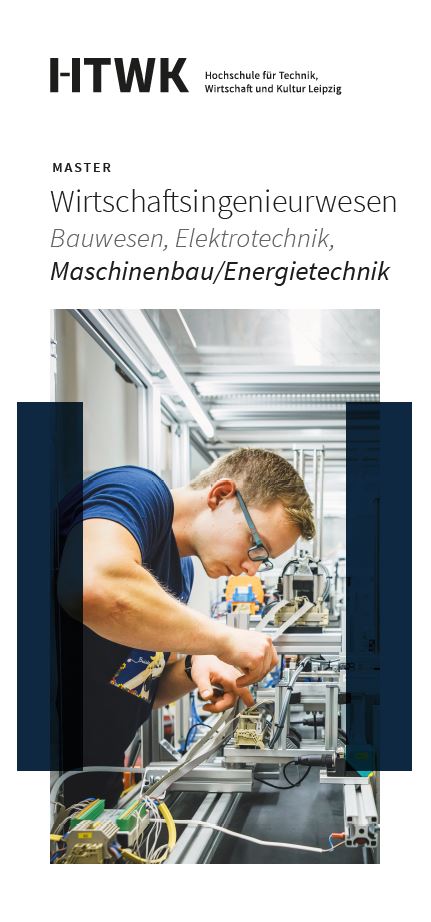 Vorschaubild: Studiengangsflyer Wirtschaftsingenieurwesen Maschinenbau/Energietechnik Master